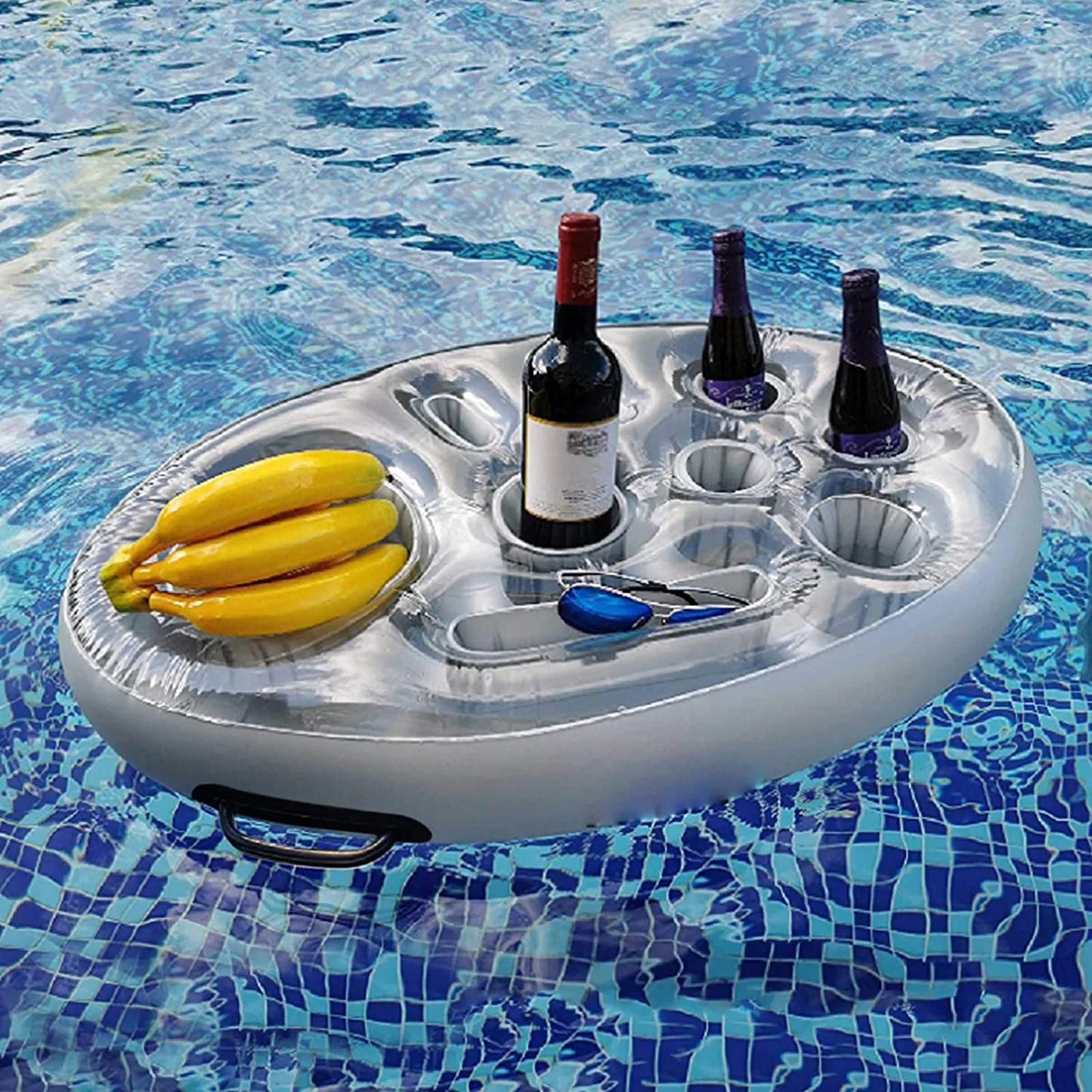 New Summer Party Bucket Cup Holder Inflatable Pool Float Beer Drinking Cooler Table Bar Tray Beach Swimming Ring Accessories