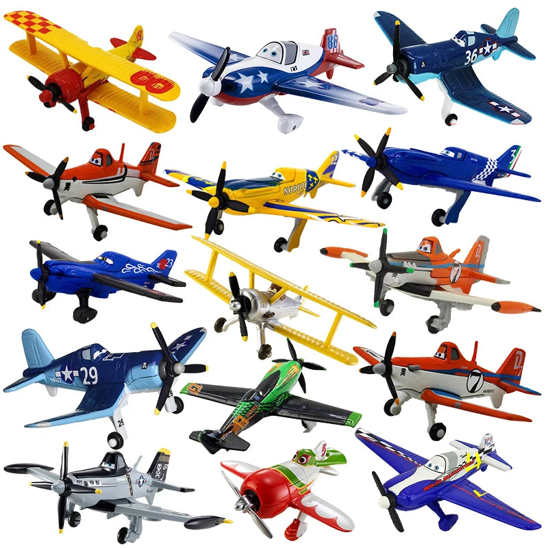 Disney Pixar Planes Toy Airplane Model No.7 Dusty Crophopper Echo Bravo Fighter Skipper Aircraft Metal for Kids Birthday Gifts