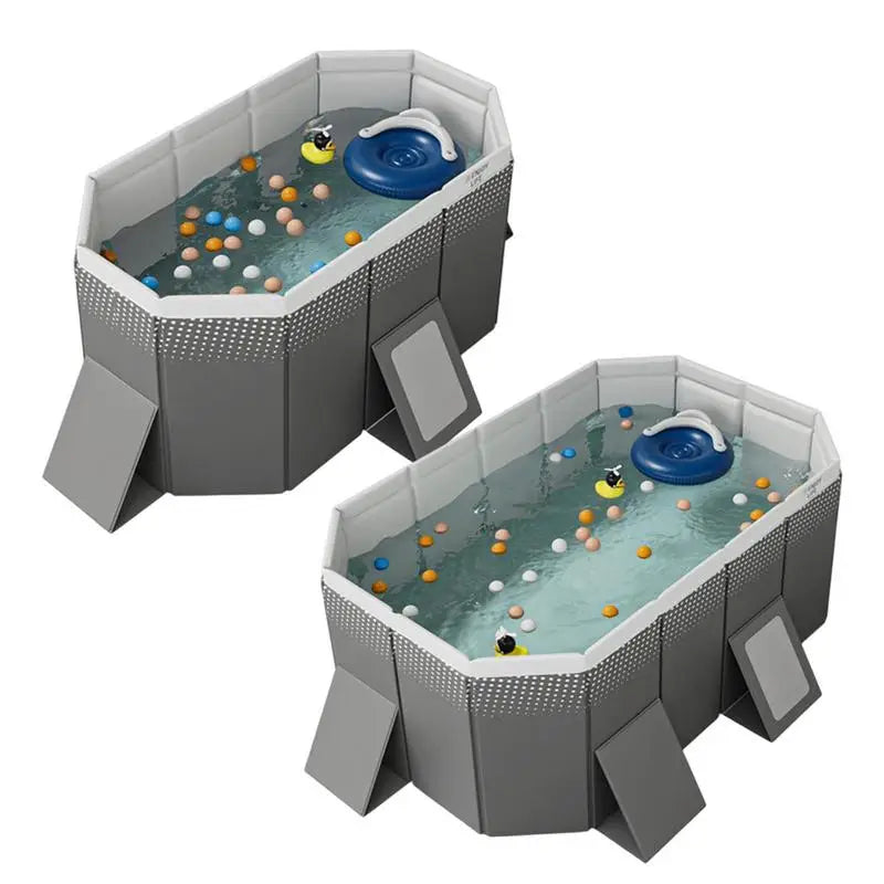 1.6/1.8m Foldable Outdoor Pool Square Family Pool