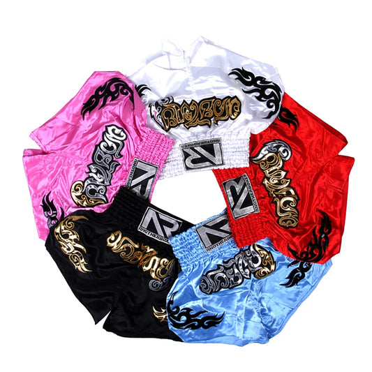 Muay Thai Shorts Professionele Sanda Boksen Suits Competition Training Mma Vechten Korte Broek Meisjes Jongens Boxeo Kickboksen
