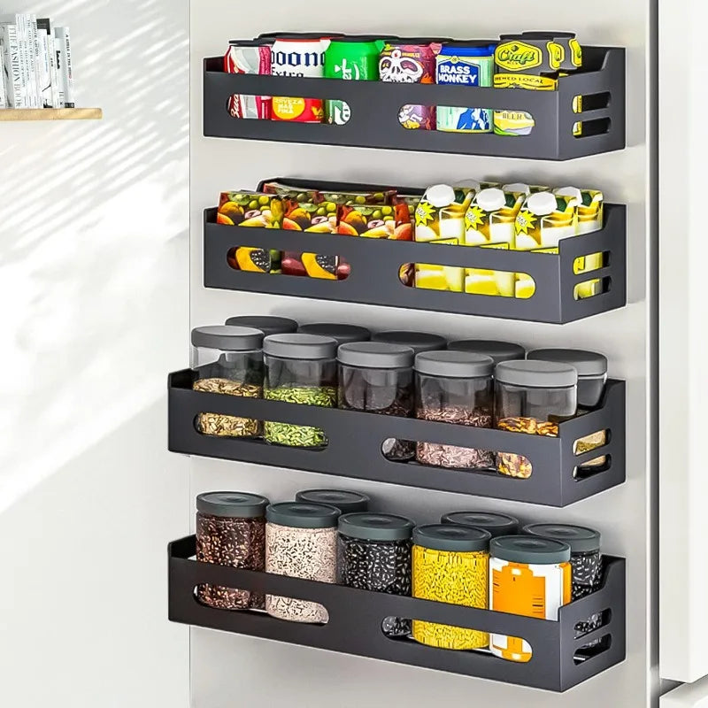 Household Non Perforated Magnetic Storage Rack Can Hold Seasoning Bottles Bathroom Toiletries Doorstep Foyer To Store Items