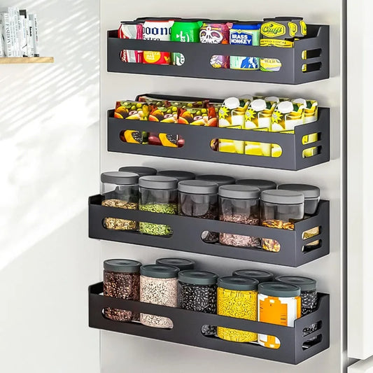 Household Non Perforated Magnetic Storage Rack Can Hold Seasoning Bottles Bathroom Toiletries Doorstep Foyer To Store Items