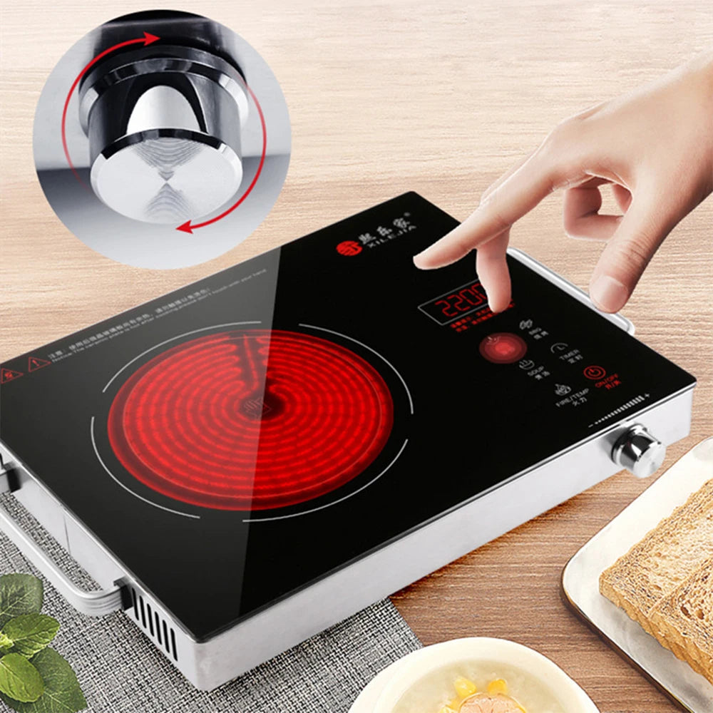 3500W Electric Ceramic Heater High Power Induction Hobs Cooktop Intelligent Hot Pot Stove With Timer Infrare Heating Furnace