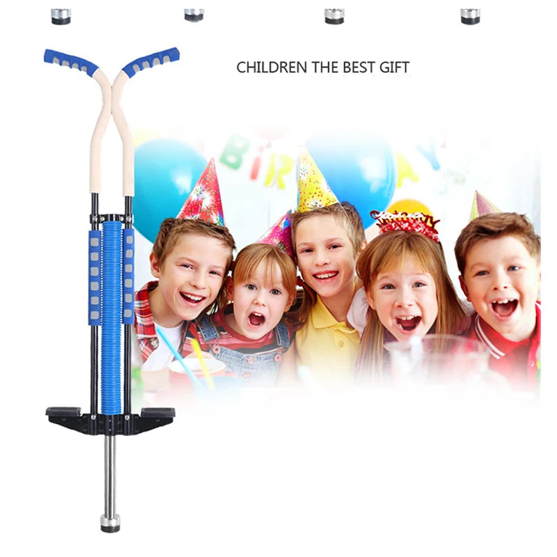 Adult/Children High Quality Steel Chrome Plated Jumping Pogo Stick Double Pole Reinforced Bouncer Max Bearing 60kgs Outdoor Toy