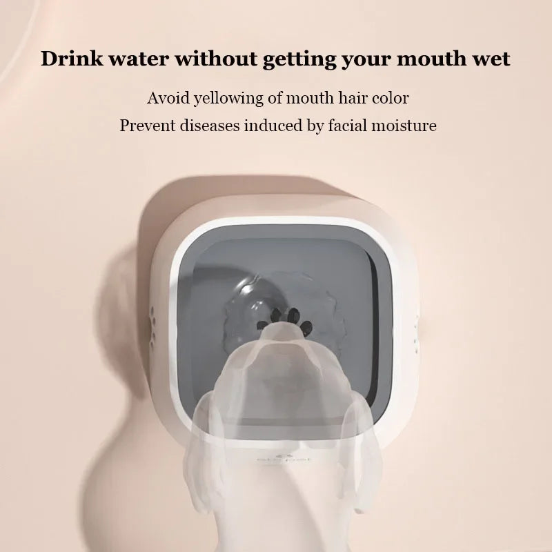 New 1.5L Dog Drinking Water Bowls Floating Non-Wetting Mouth Cat Slow Anti-Overflow Water Feeding Dispenser Large Capacity