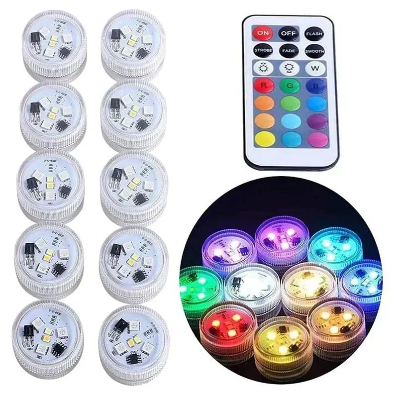 LED Car Interior Ambient Light Remote Control Decoration Auto Roof Foot Atmosphere Lamp Bicycle Tail Light  Wireless Adhesive