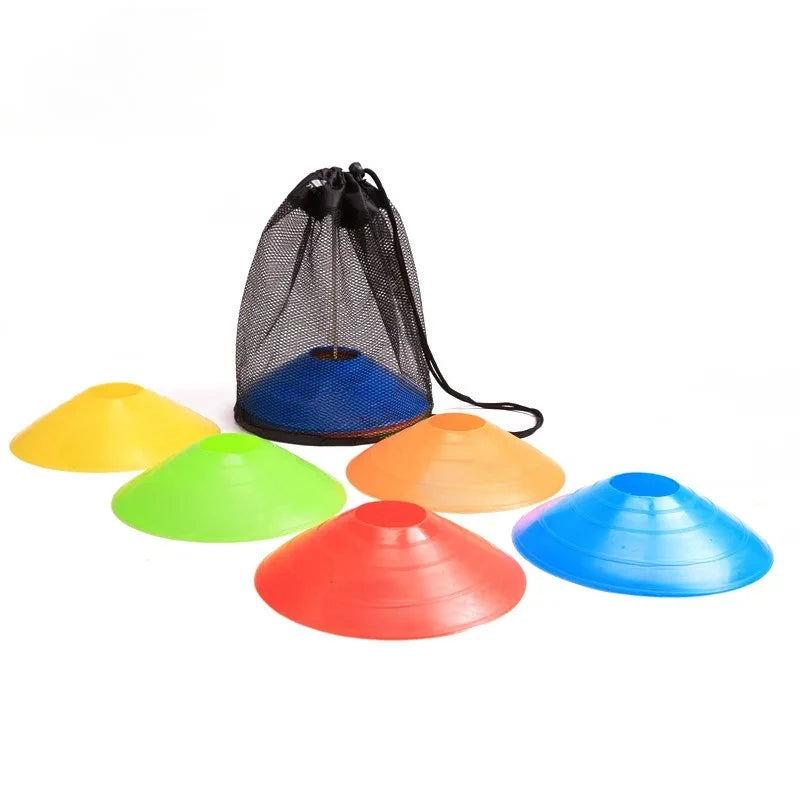 10Pcs Soccer Training Sign Dish Bucket Pressure Resistant Cone Marker Disc Marker Bucket Football Agility Training Sports Saucer