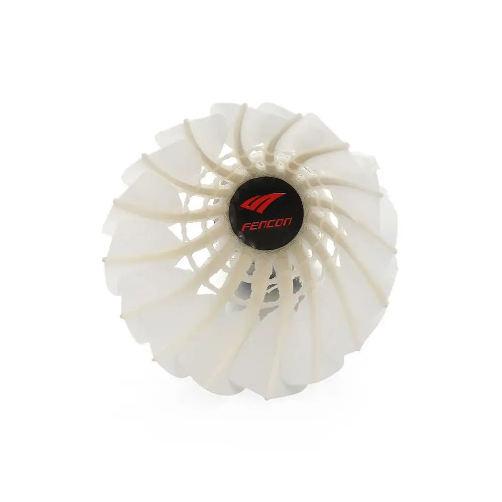 12pcs Fashion White High Quality Durable Foam Head Goose Feather Birdies Badminton rackets Soft Texture Shuttlecocks