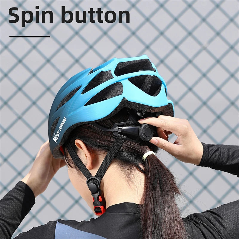 WEST BIKING Integrated Lightweight Bicycle Helmet MTB Road Bike Men Women Safety Helmet Racing Triathlon 7 Colors Cycling Helmet