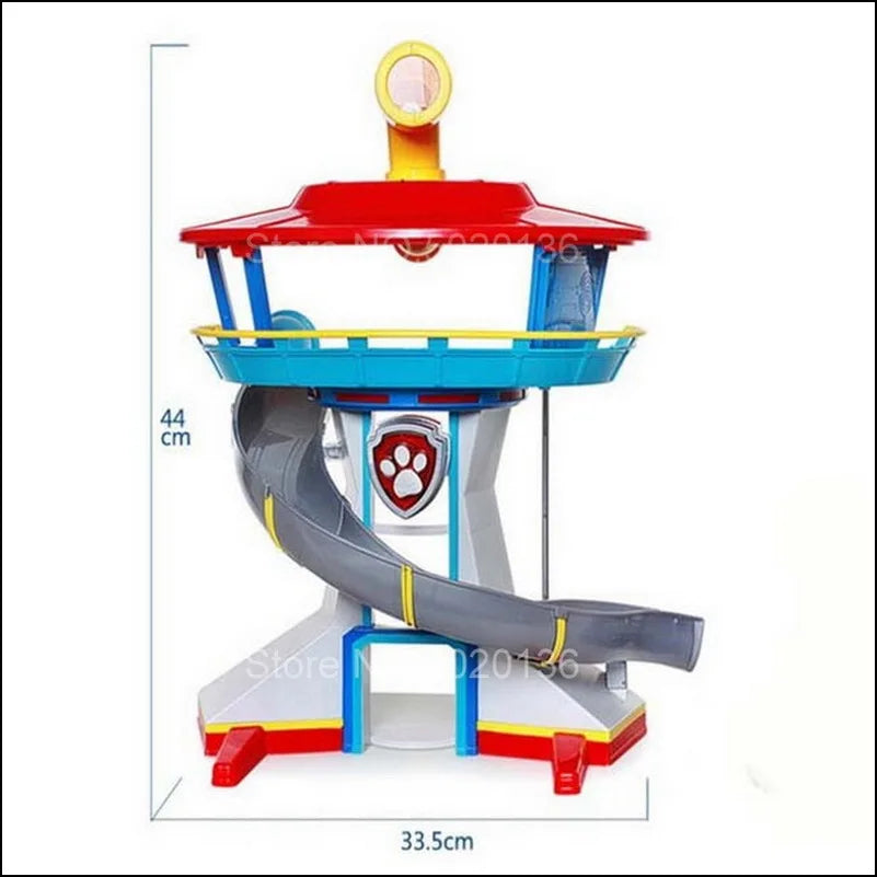 Pawed Movie Ultimate City Transforming Patrolling Tower Action Figures, Toy Car, No Lights and No Sounds, Kids Toys