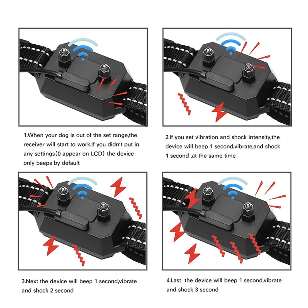 1000m GPS Dog Fence 100~3280 Ft Range Electric Dog Training Collar for Dogs