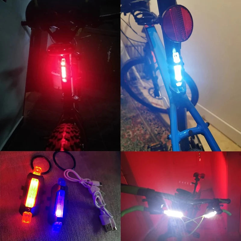 5 LED Bike Light High-brightness 4 Modes Taillight MTB Bicycle Rear Lamp Night Cycling Safety Warning Light Bike Accessories