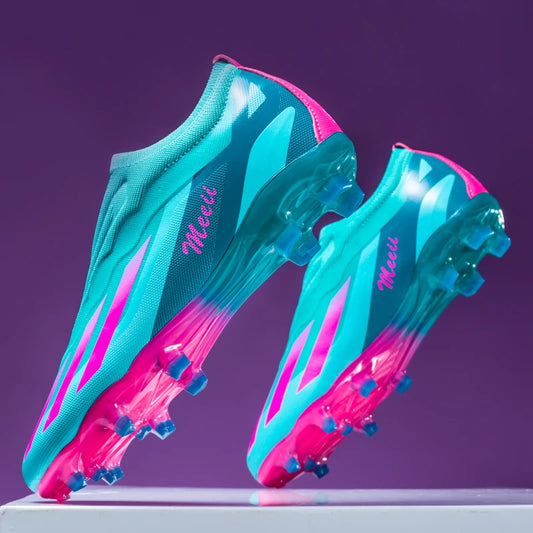 Original Men's Soccer Shoes  Non-Slip Turf Soccer Unisex Cleats AG/TF Training Slip On Football Shoes Kids Sneaker Free Shipping