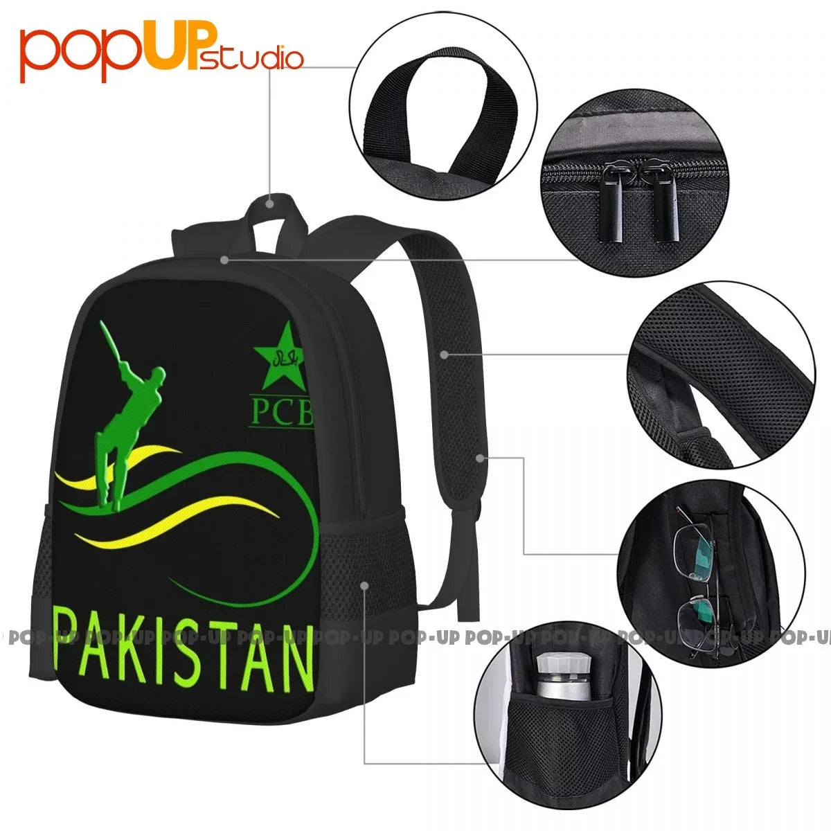 Pakistan Cricket Jersey Imran Backpack Large Capacity Fashion Training Gym Tote Bag Clothes Backpacks