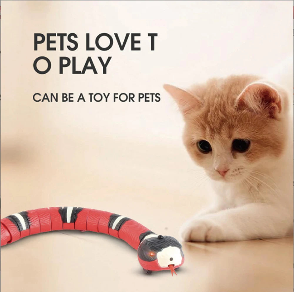 Interactive Toys Smart Sensing Snake Tease Toys Automatic Cat Toys Eletronic Snake For Cats Dogs Pet Kitten Toys Pet Accessories