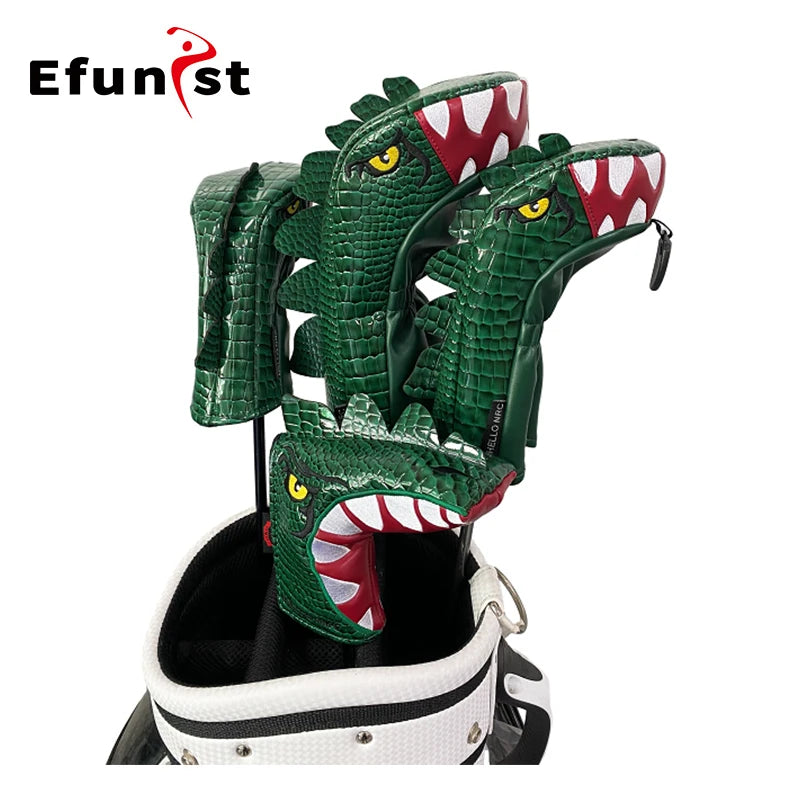 Golf Wood Cover For Driver Fairway Hybrid Protector PU Leather Waterproof Golf Headcover Set Golf Club Covers