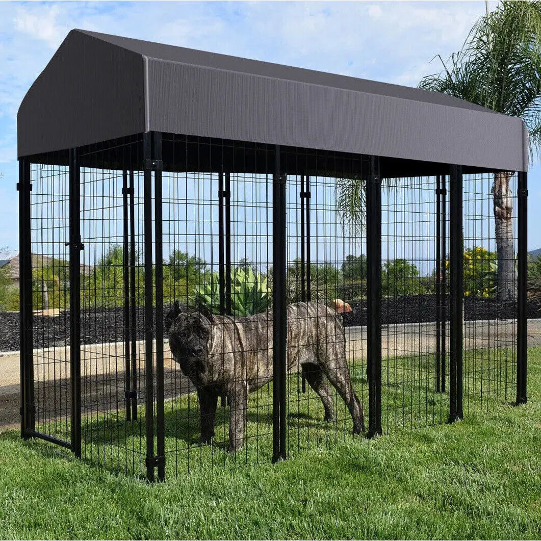 Extra Large Dog Cage Heavy Duty Pet Run Enclosure Pet Playpen with Roof Outdoor Pet Kennel High Fence