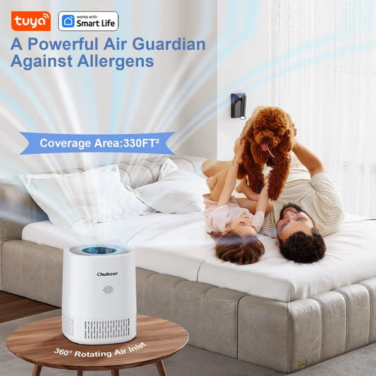 Tuya Smart Air Purifiers,APP Control HEPA Filter Air Cleaner for Pets