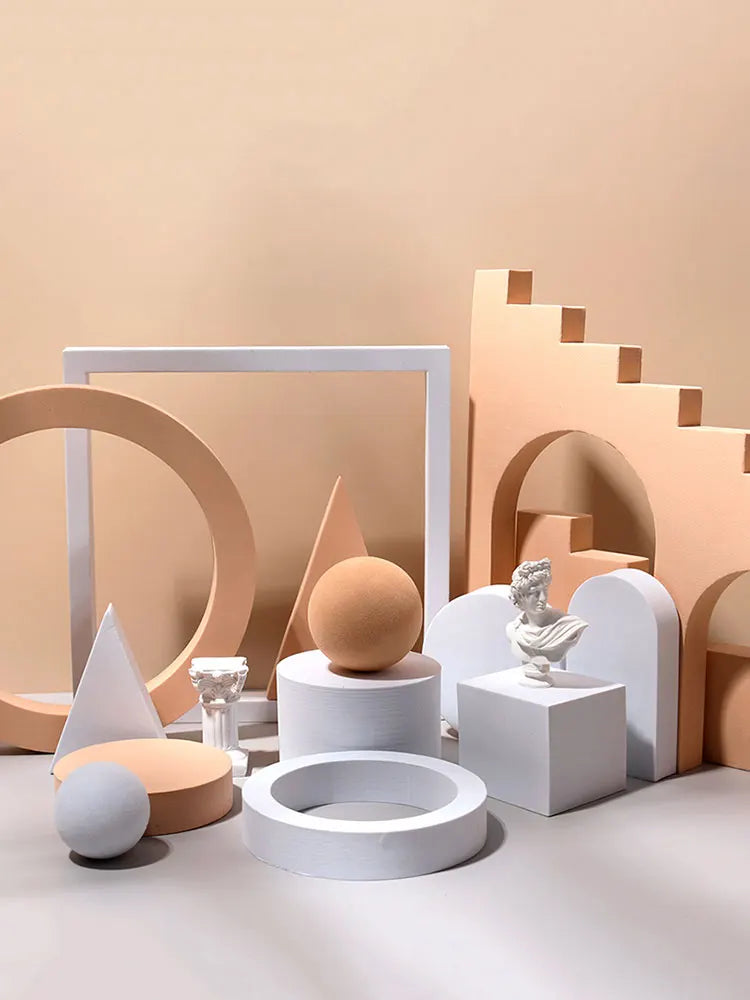 Camera Photography Accessories Background  Geometric Cube Kits Art Photo Props for Lipstick Jewelry Toy Skincare Beauty products