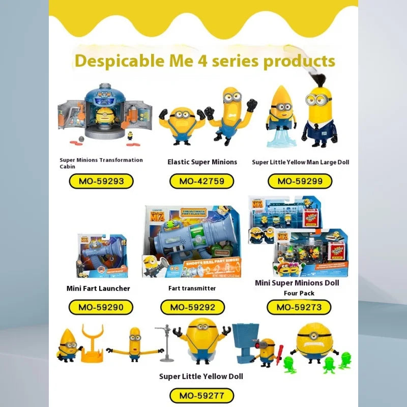Genuine Minions Mini Launcher Cool Muscle Group Toy Mini Fun Fart Gun Children'S Holiday Gift Indoor And Outdoor Toys