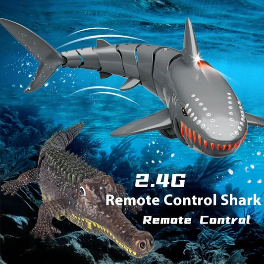 2.4g Remote Control Shark Toy Submarine Children's Pool Outdoor Remote Control Beach Swimming Bath Toy Children Analog Boy Toy