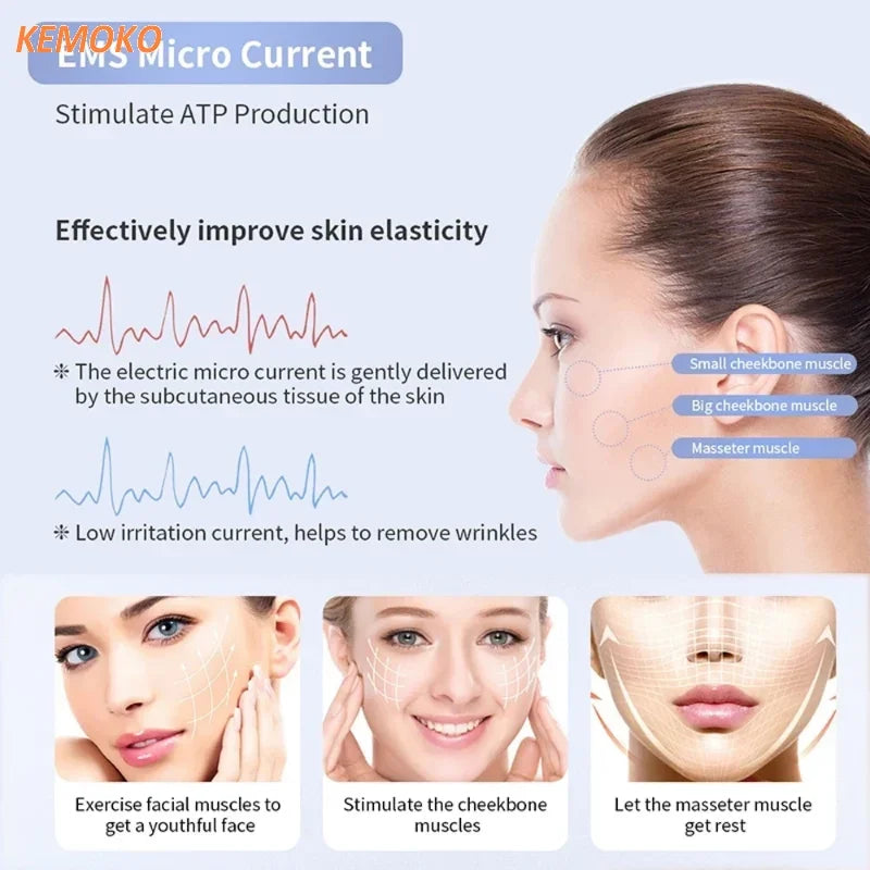 V Face Double Chin Remover V Face Facial Machine Electric  LED Face Skin Lifting Firming Beauty Device Double Chin Reducer