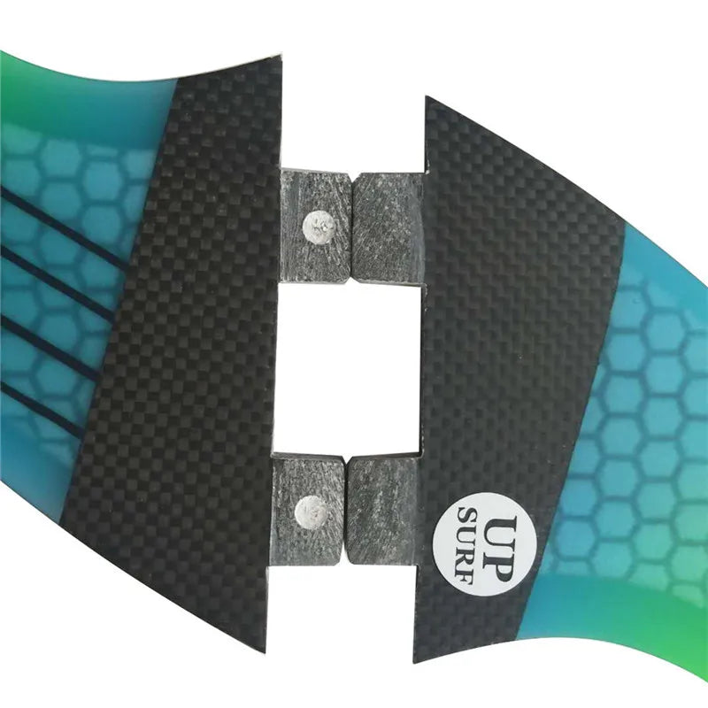 UPSURF FCS Fins M Thruster Tri Fins Set Surfboard Fins Fiberglass Honeycomb Surfing Board Stabilizer Surf Fin Double Tabs G5 Fin