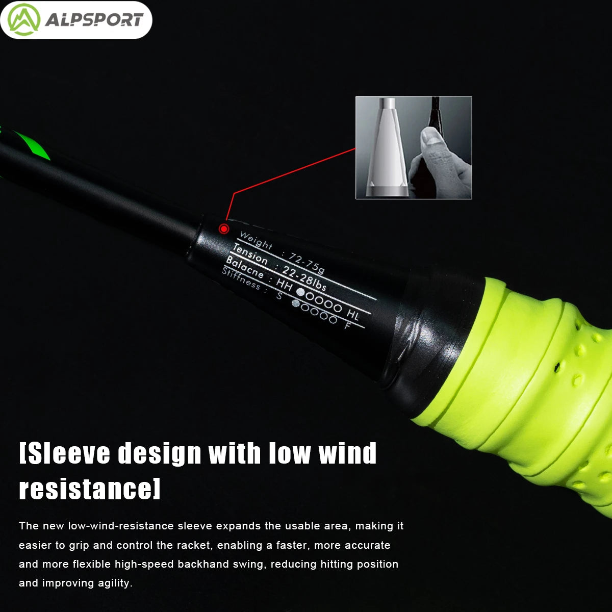 Alpsport FN 2 pcs/1 batch 6U/72g Badminton Racket With racket bag and string Carbon fiber Designed for sports and outdoor use.