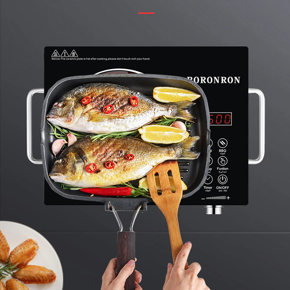 3500W Electric Ceramic Heater High Power Induction Hobs Cooktop Intelligent Hot Pot Stove With Timer Infrare Heating Furnace