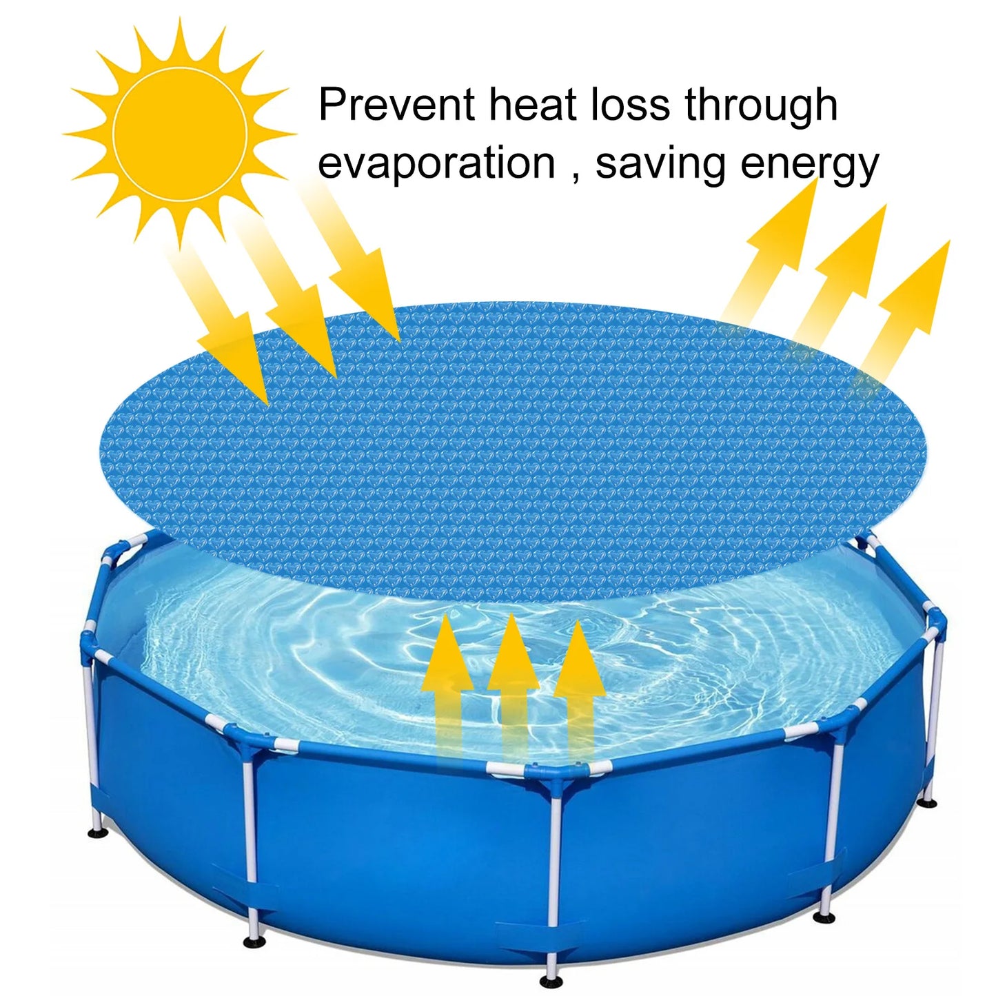 Swimming Pool Cover Round Solar Summer Waterproof Pool Tub Dust Outdoor Foldable Tarpaulin Bubble Blanket Accessory Dropshipping