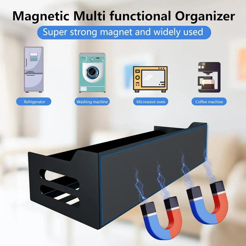 Household Non Perforated Magnetic Storage Rack Can Hold Seasoning Bottles Bathroom Toiletries Doorstep Foyer To Store Items