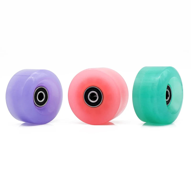Double-row Roller Skates Wheels Skateboard Roller Skates Roller Skates PU Wheel Colored Wheels Accessories Wear-resistant Wheels