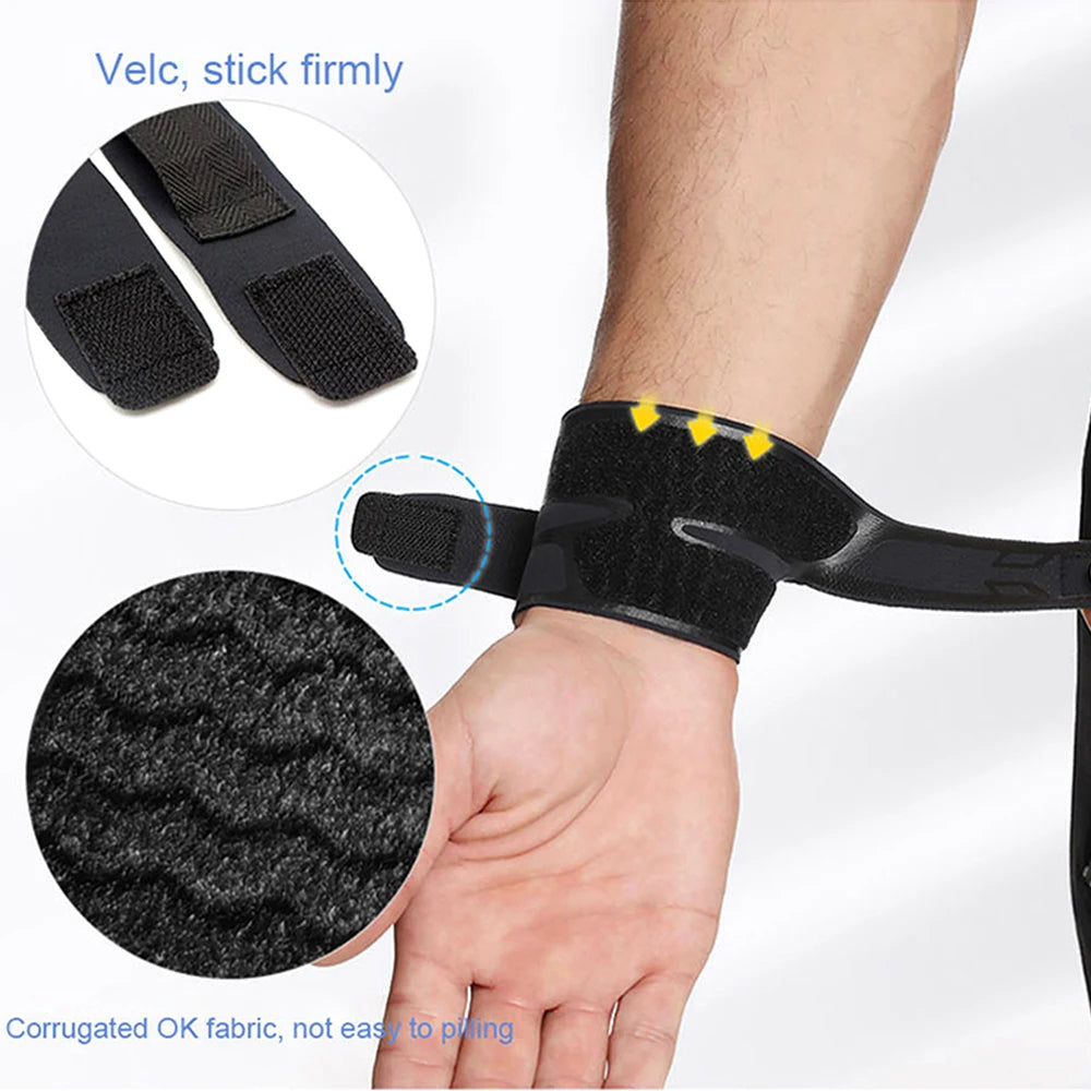 Professional Sports Compression Wrist Brace Thin Breathable Adjustable Hand Wrap Support Gym Wristband for Basketball Badminton