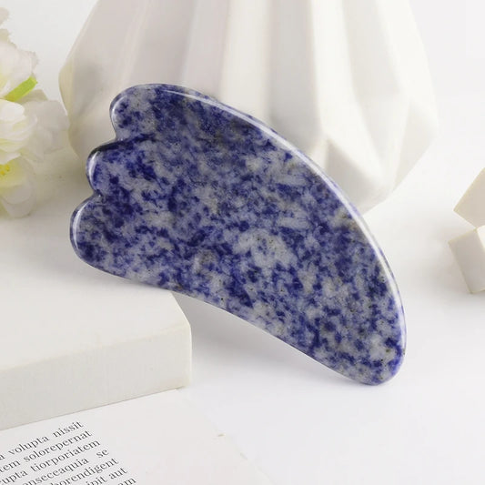 Wing Shape Sodalite Gua Sha Tool Health Care Natural Stone