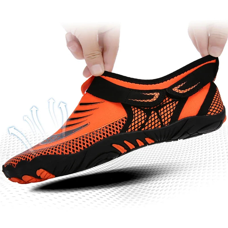 Men Women Aqua Shoes Barefoot Beach Swimming Sneakers Breathable Upstream Shoes Outdoor Quick Drying Anti-slip Water Shoes