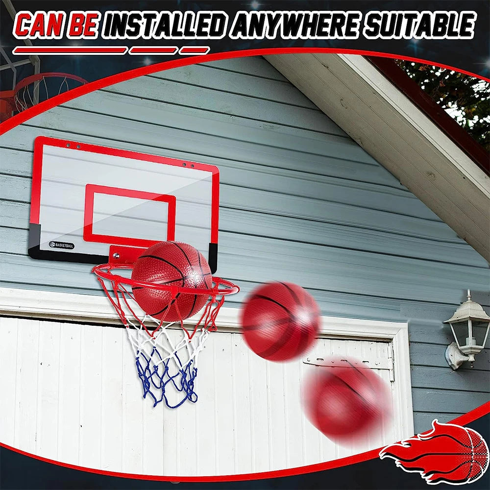 Indoor Mini Basketball Home Exercise  Hoop Set Wall Frame Stand Lifting for Teens Door Basket Hanging Backboard  Room Game