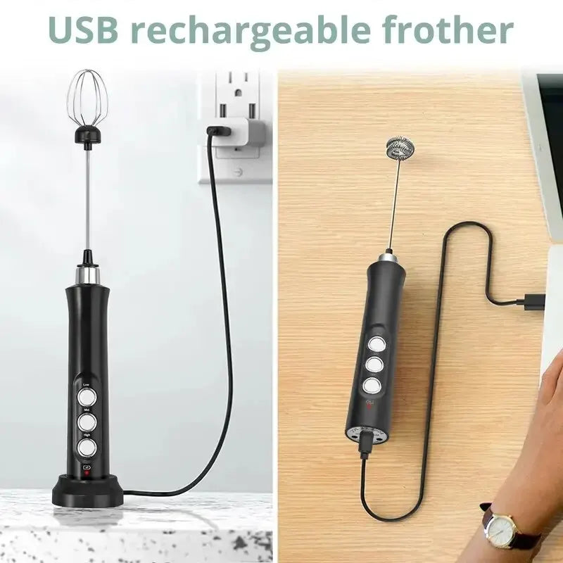 Wireless High Power Rechargeable Milk Frothier