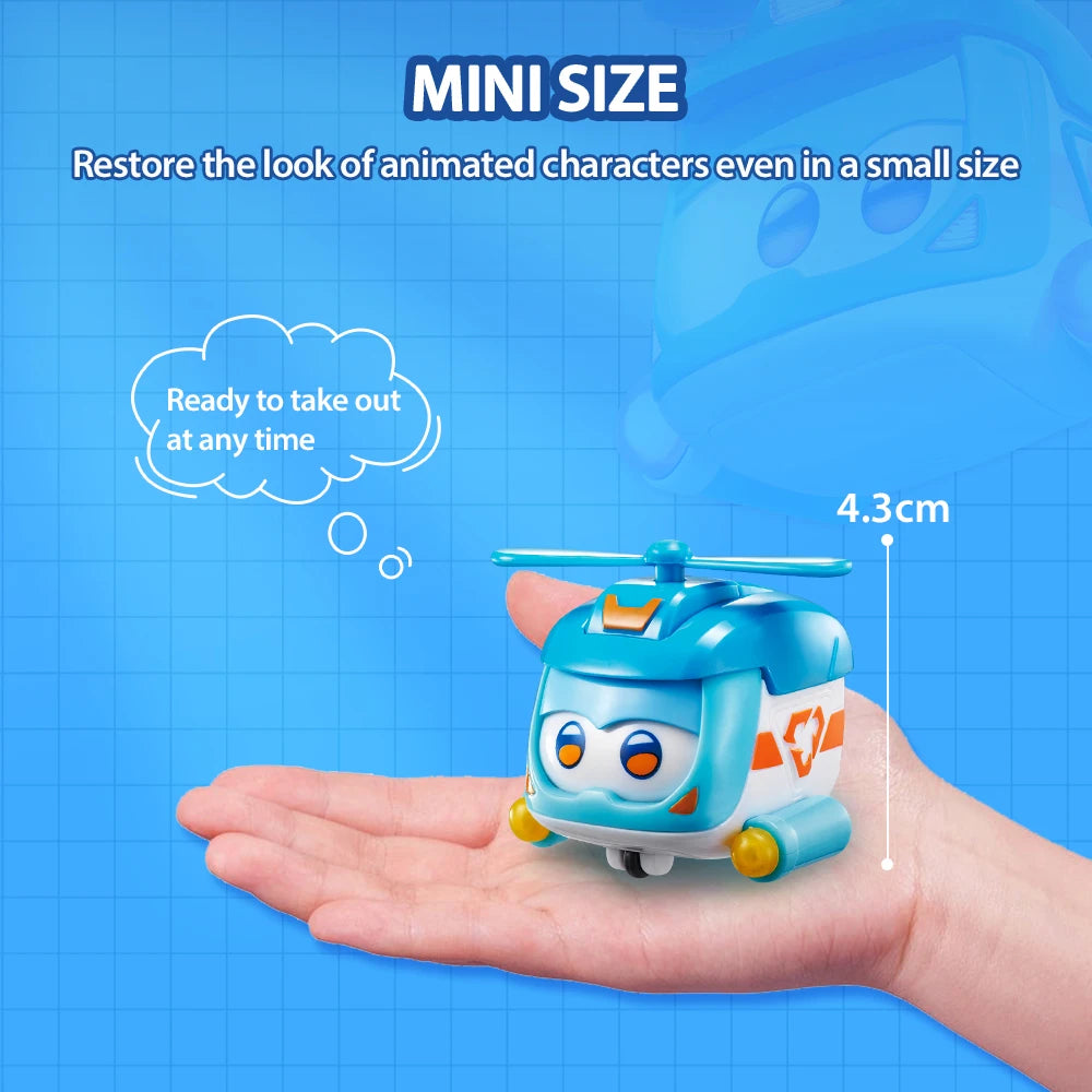 Super Wings Super Pet-Shine Pet Stackable Kid With Lights Wheels Can Change Emotion Action Figures Toy Christmas Birthday Gift
