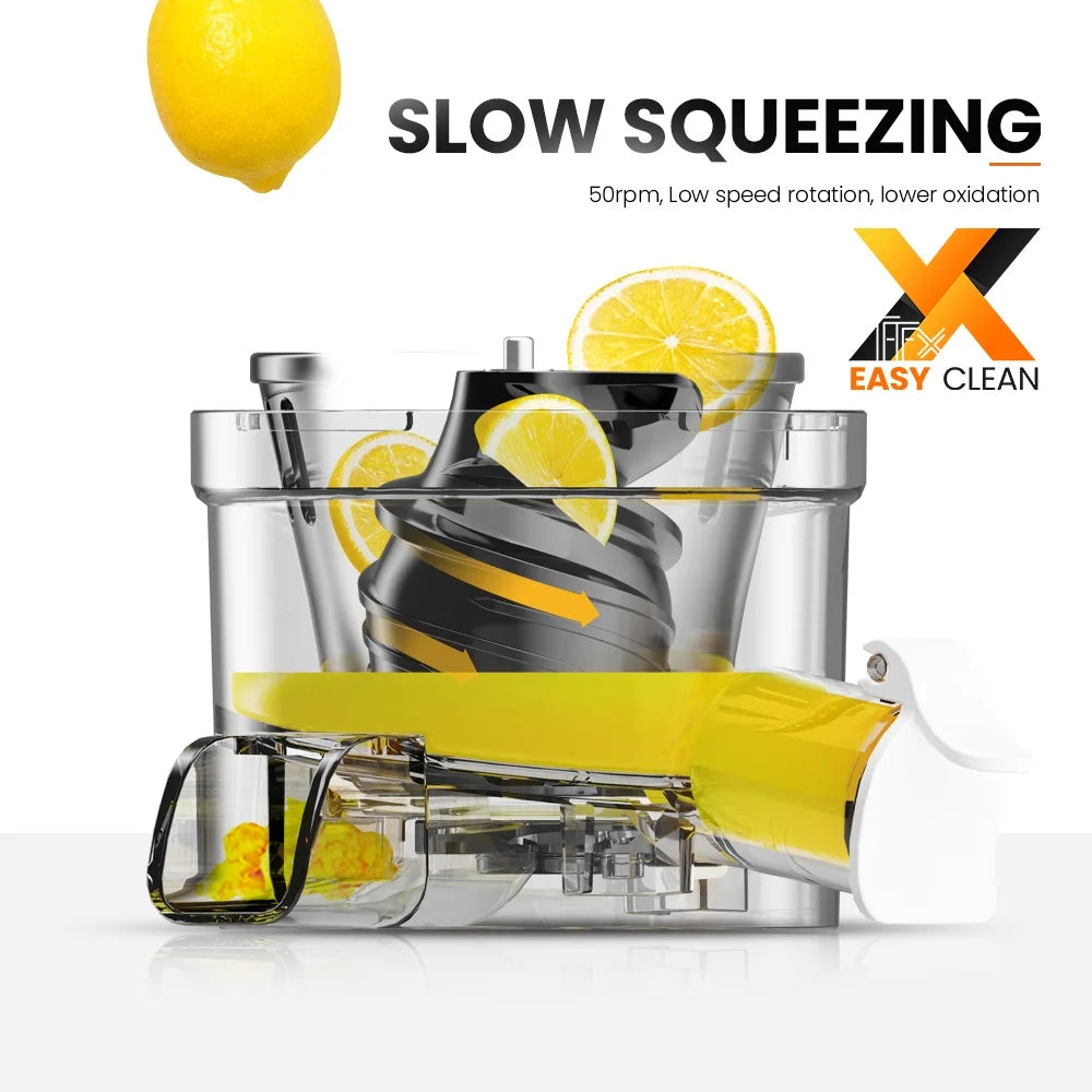 MIUI Petit Slow Juicer Portable Electric Juice Extractor Lemon Fruit Juice Maker Blender Easy Clean Can Make Ice Cream  Mini-Pro