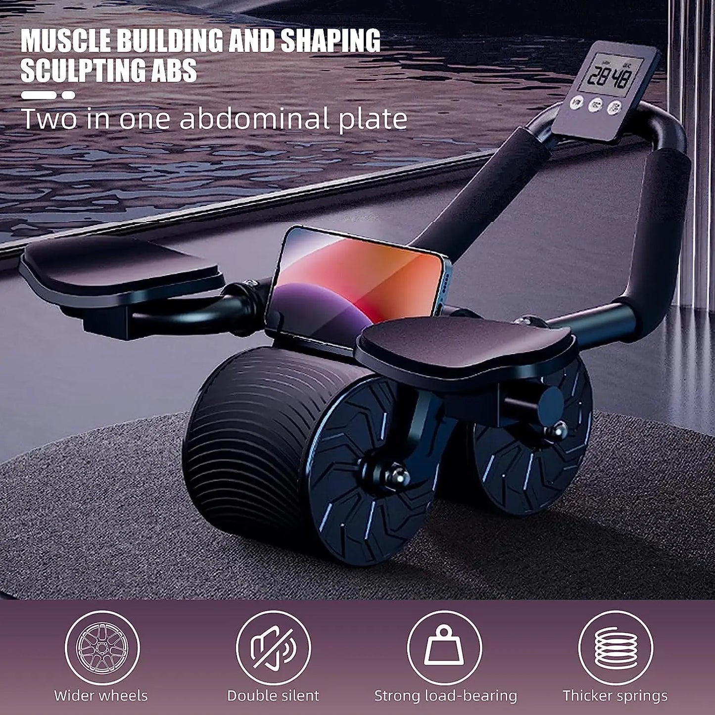 Abdominal Wheel Trainer with Counter Display