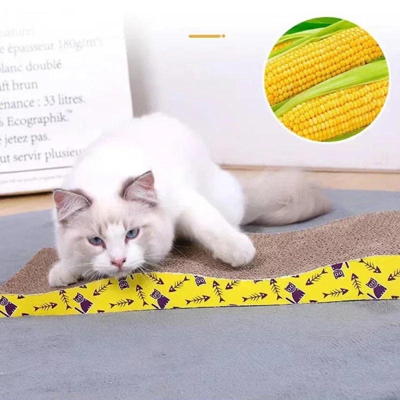 Cat Toys Pet Cat Scratching Board Corrugated Cardboard Pad Grinding Nails Interactive Protecting Furniture Cats Scratcher Toy