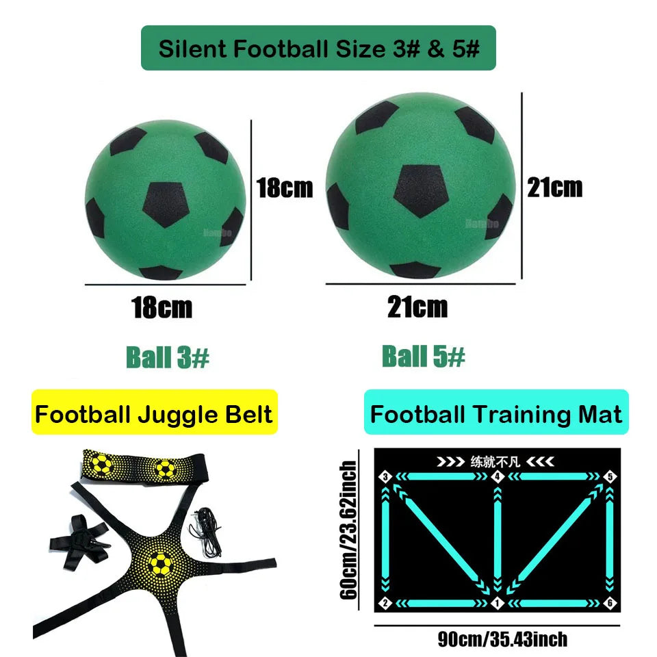 Silent Football Size 5 Indoor Silent Foam Soccer Ball Size 3 Mute Bouncing Ball Silent Basketball Ball Silent Ball Gift for Boys