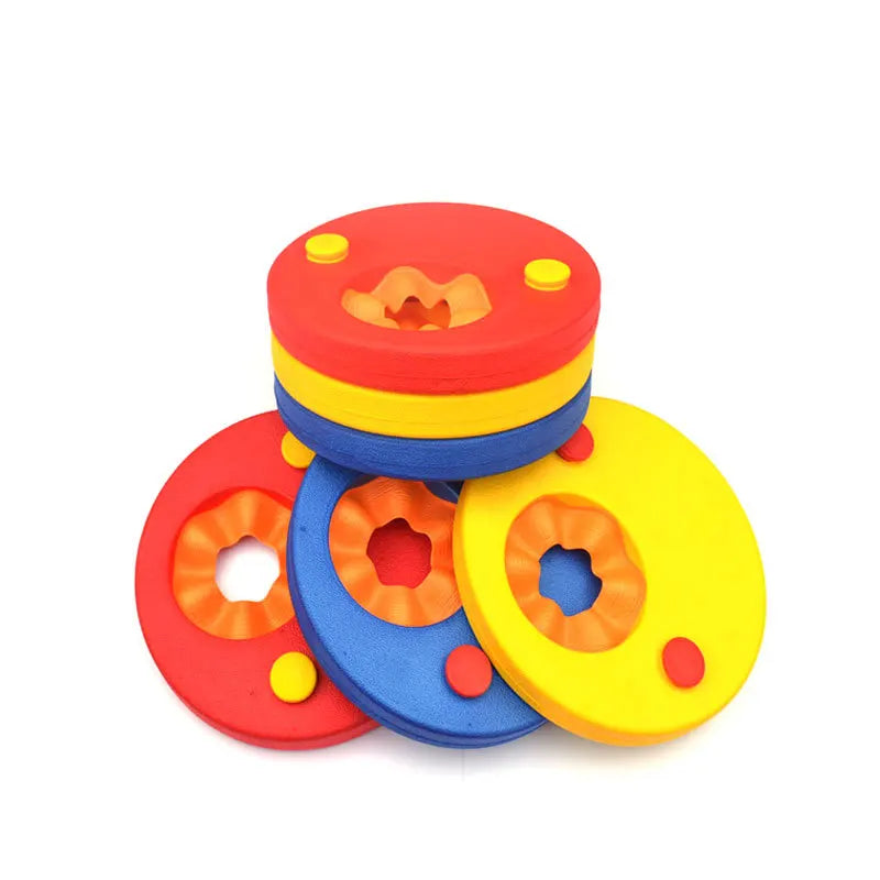 6PCS EVA Foam Swimming Disc Arms With Floating Sleeves Inflatable Pool Float Board Baby Kids Practice Circle Accessories