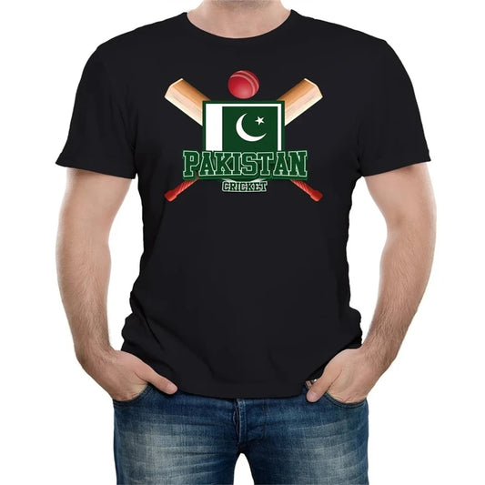 Men'S Pakistan Cricket Supporters Custom Men Brand Flag T-Shirt