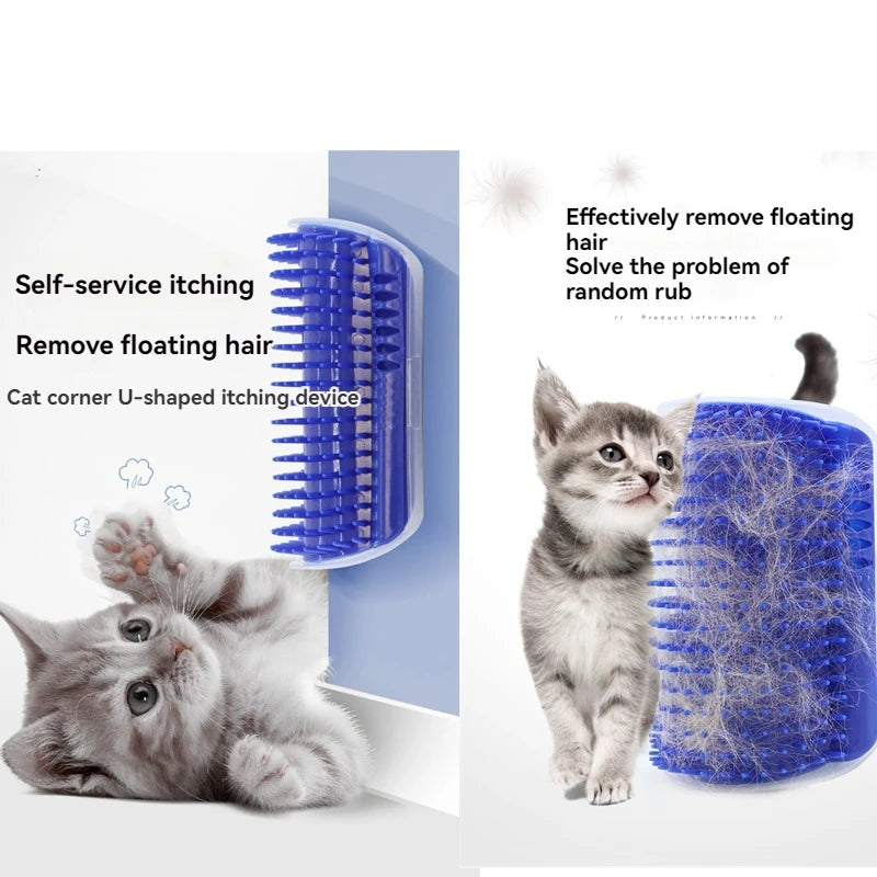 New Soft Cat Corner Massage Self-beauty Device Free Gift Pet Grooming Glove Cat Grooming Brush Face Comb Pet Grooming Supplies