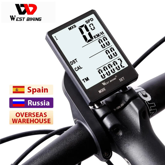 WEST BIKING Bicycle Cycling Computer Wireless Wired Waterproof digital Bike Speedometer Odometer with Backlight Bike Stopwatch