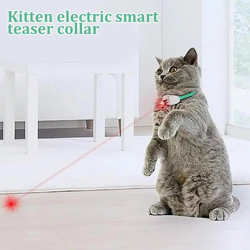 Cat Toy With LED Laser Lights Wearable Automatic Electric Smart Amusing Collar For Kitten Portable Interactive Pet Exercise Toys