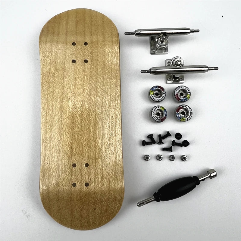 34mm Fingerboard Skate Board Alloy Truck with CNC Wheels 5Ply Canadian Maple Wood Mini Finger Skateboard