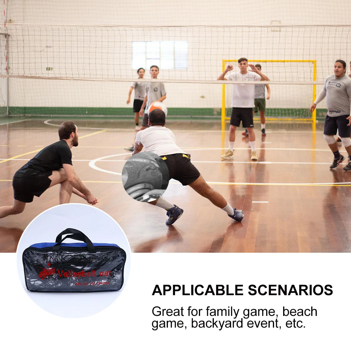 Outdoor Volleyball Net Competition Swimming Pool Indoor Soccer Training Tennis Replacement Beach