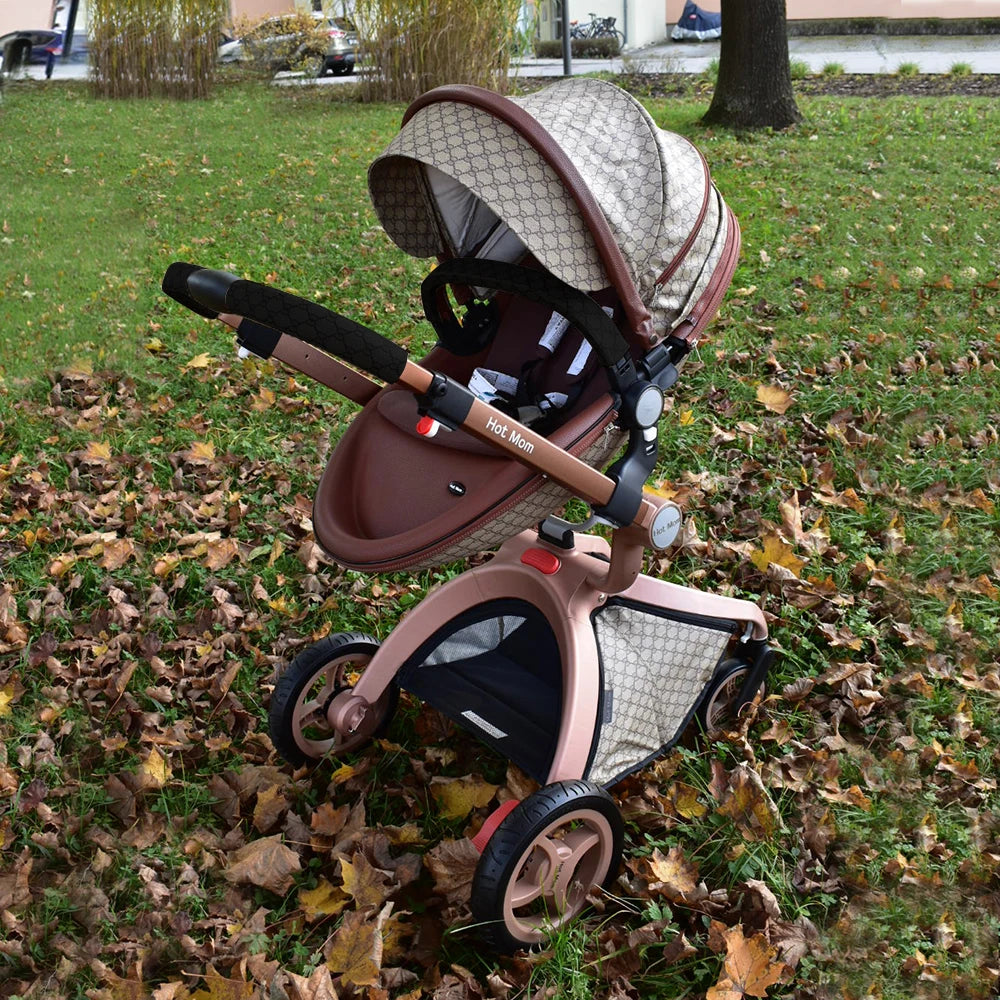 Hot Mom 3 in 1 Baby Pushchair, Baby Stroller,High Landscape Stroller For Newborn Baby,Multiple Accessories,Model F22